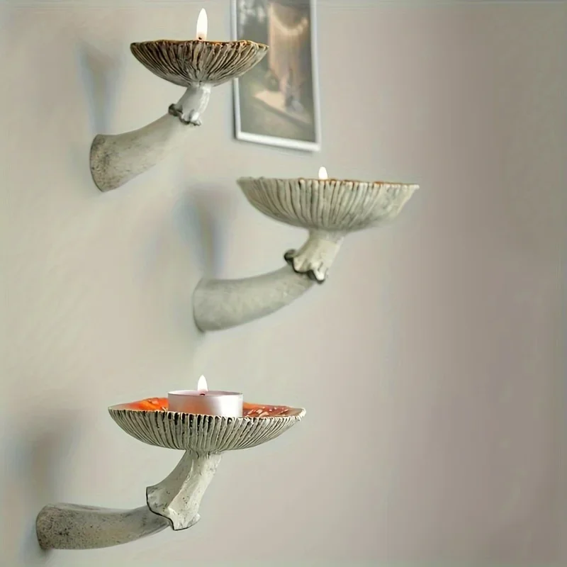 1pc Mushroom Storage Rack, Sundries Storage Decoration, Wall Hanging Mushroom Head Decoration, Wall Decor Home Decor, Room Decor