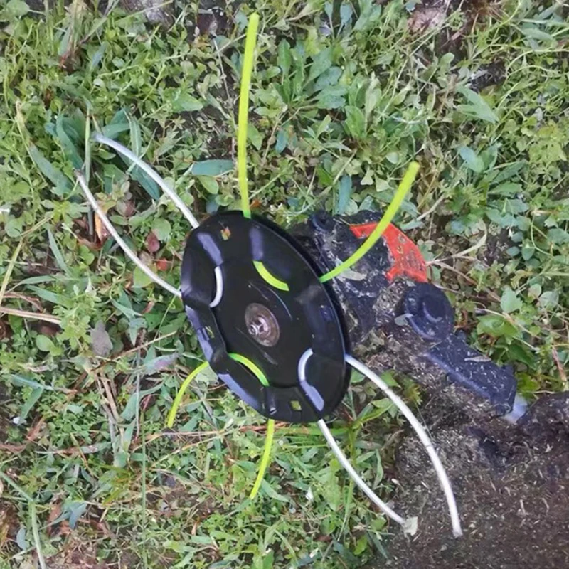 Steel Lawn Mower Head Free 4 Lines Replacement Gasoline/Lithium Grass Trimmer Head Removal Of Garden Weed Brushcutter Part