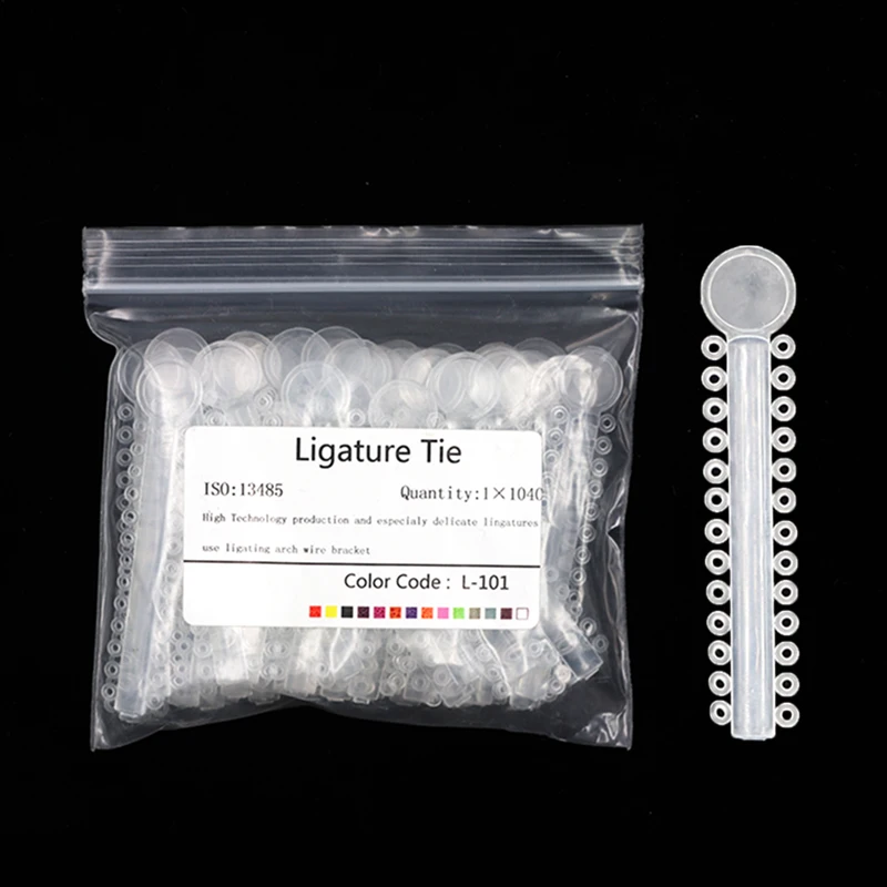 1040pcs 40Ties/set Dental Orthodontic Elastic Ligature Ties Bands For Dentist Braces Treatment Material
