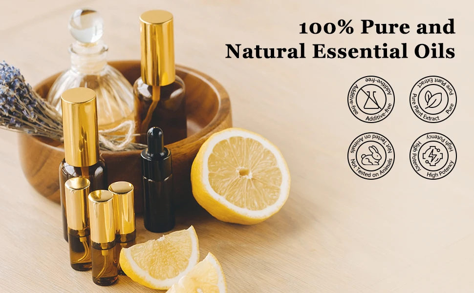 EUQEE 10ml Natural Plant Essential Oil with Dropper For Diffuser Humidifier Lavender Jasmine Eucalyptus Vanilla Essential Oils