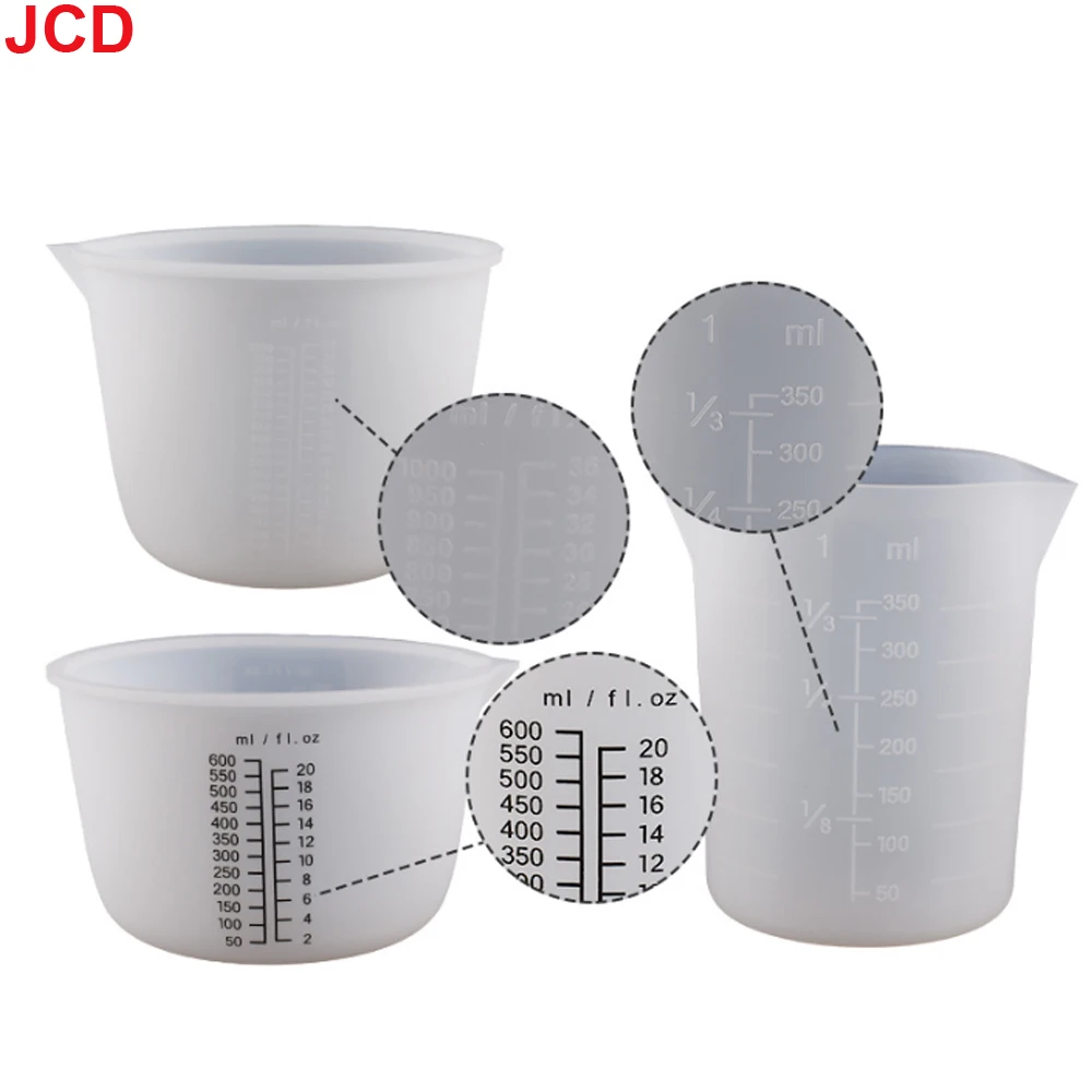 1000ml 600ml 450ml 350ml 250ml 100ml 30ml Measure Cup for Resin Supplies Silicone Measuring Cup for Resin Epoxy DIY Craft Tool