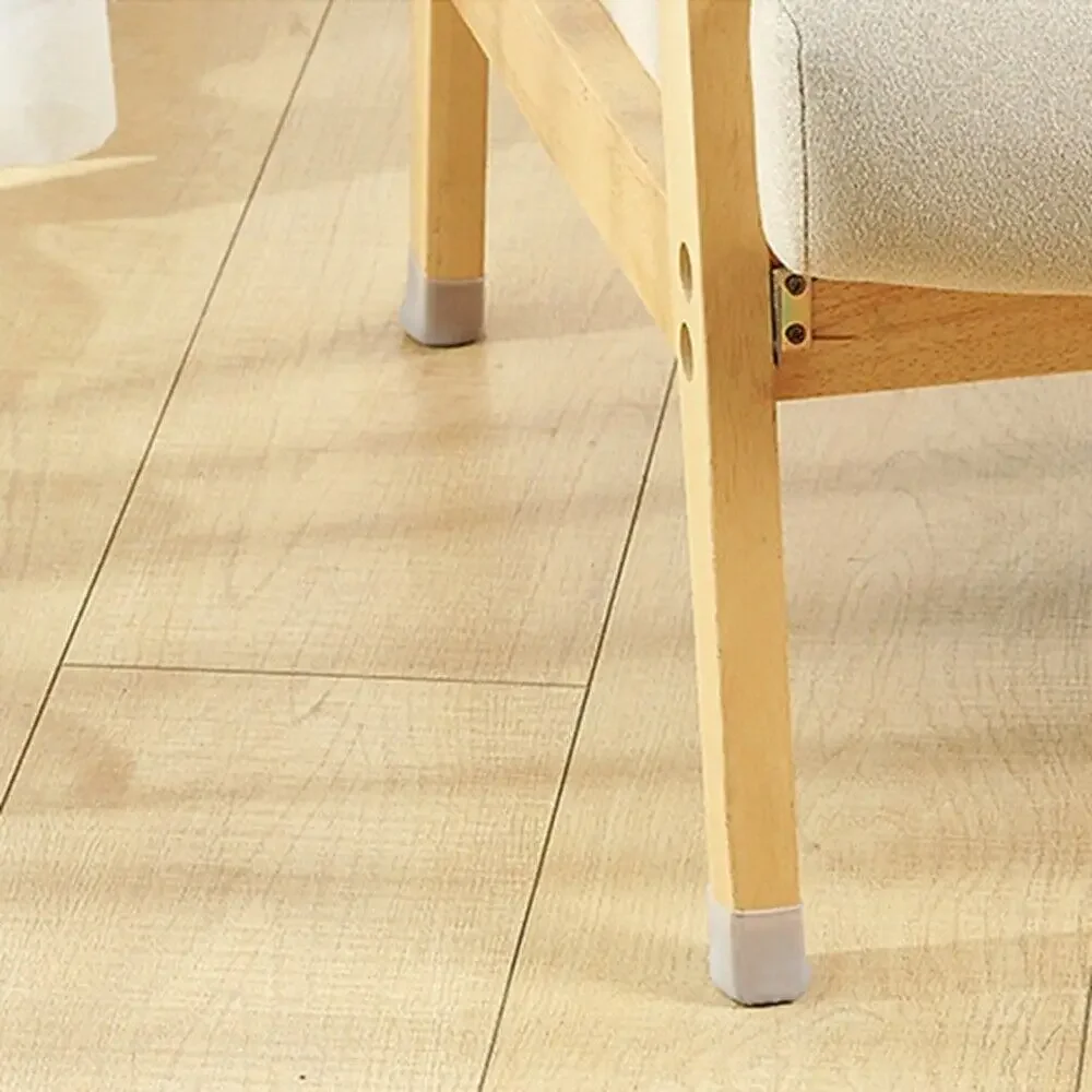 20Pcs Chair Floor Protectors Gray Silicon Chair Leg Cap Protection Cover Table Leg Pads