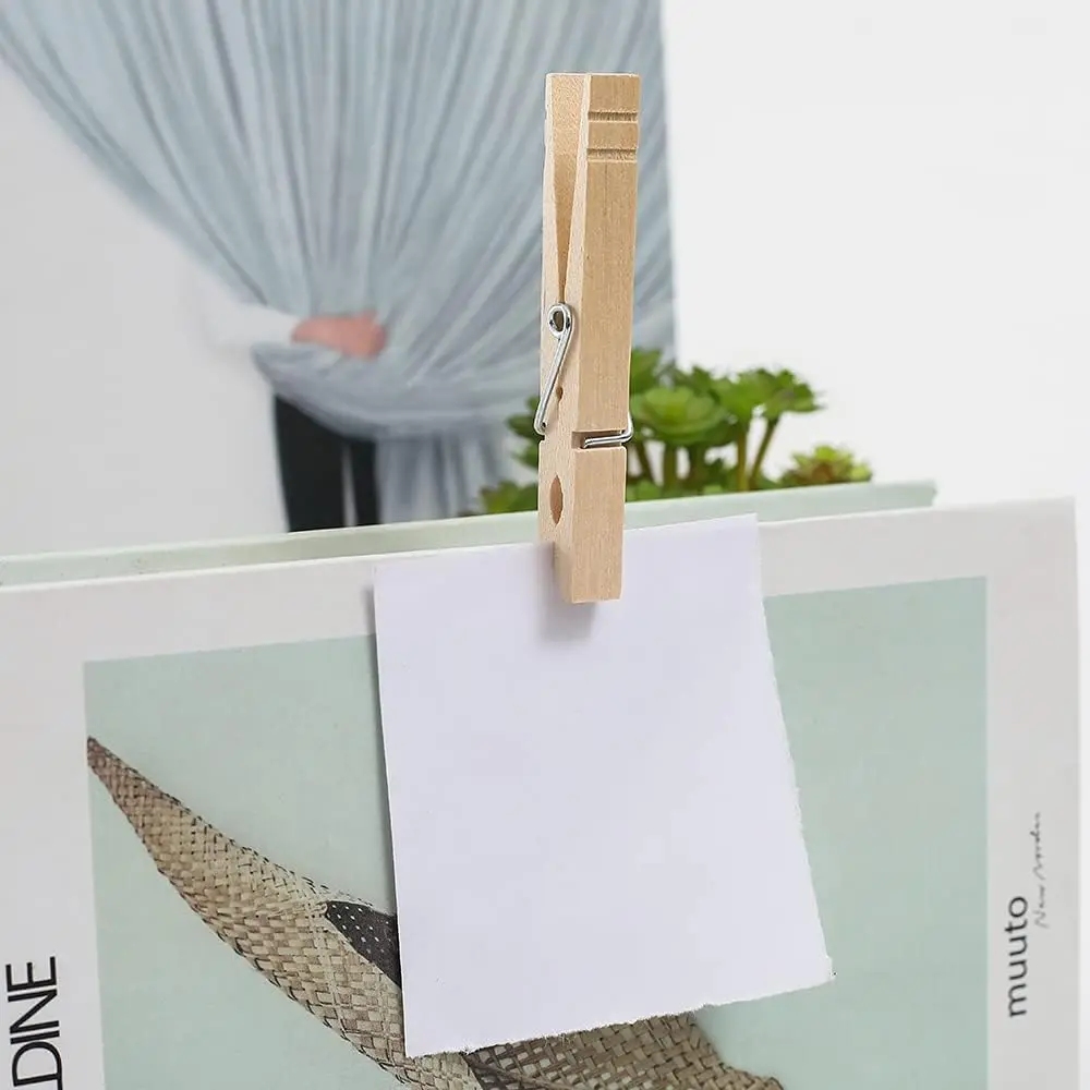 50pcs Clothes Pins Wooden Clothespins  Heavy Duty Wood Clips for Hanging Clothes Pictures Outdoor
