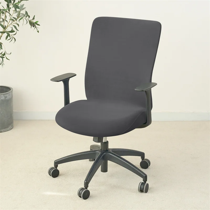 1PC Solid Color Office Armchair Cover Stretch Spandex Computer Chair Covers Lift Rotating Chair Case Funda Silla Escritorio