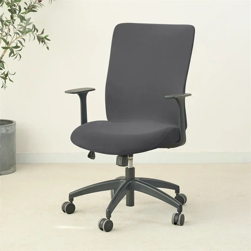 1PC Solid Color Office Armchair Cover Stretch Spandex Computer Chair Covers Lift Rotating Chair Case Funda Silla Escritorio