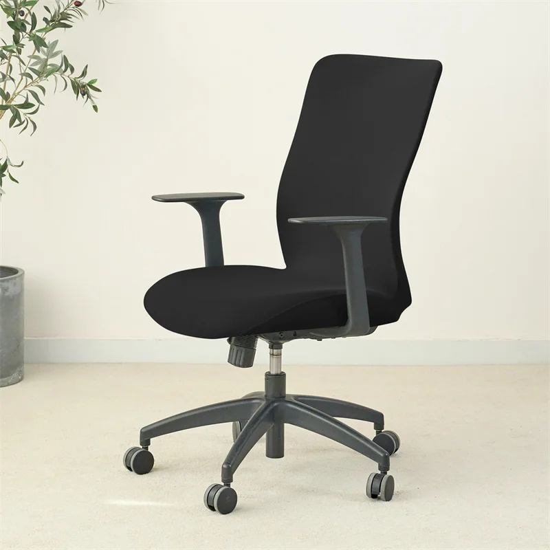 1PC Solid Color Office Armchair Cover Stretch Spandex Computer Chair Covers Lift Rotating Chair Case Funda Silla Escritorio