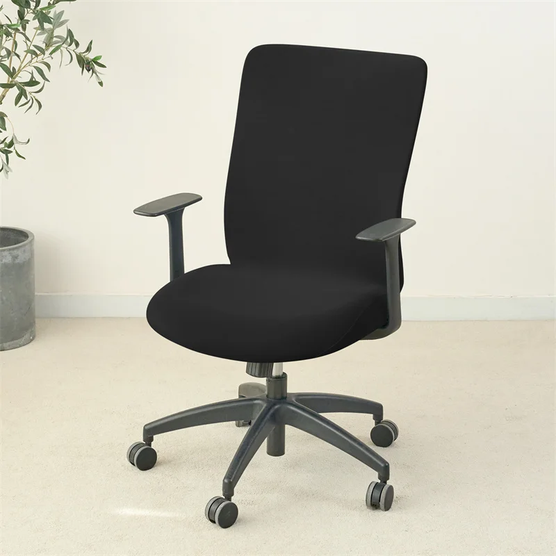 1PC Solid Color Office Armchair Cover Stretch Spandex Computer Chair Covers Lift Rotating Chair Case Funda Silla Escritorio
