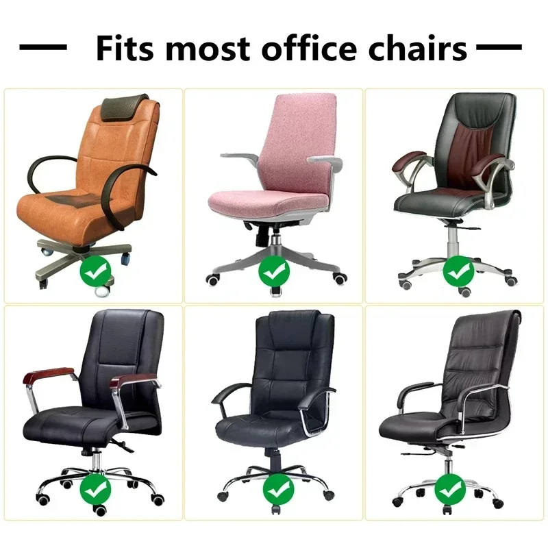 1PC Solid Color Office Armchair Cover Stretch Spandex Computer Chair Covers Lift Rotating Chair Case Funda Silla Escritorio