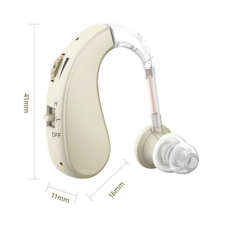 1 Set Mini Digital Hearing Aid fittings for Elderly Portable Sound Amplifier Rechargeable Adjustable Hearing Aid for Seniors
