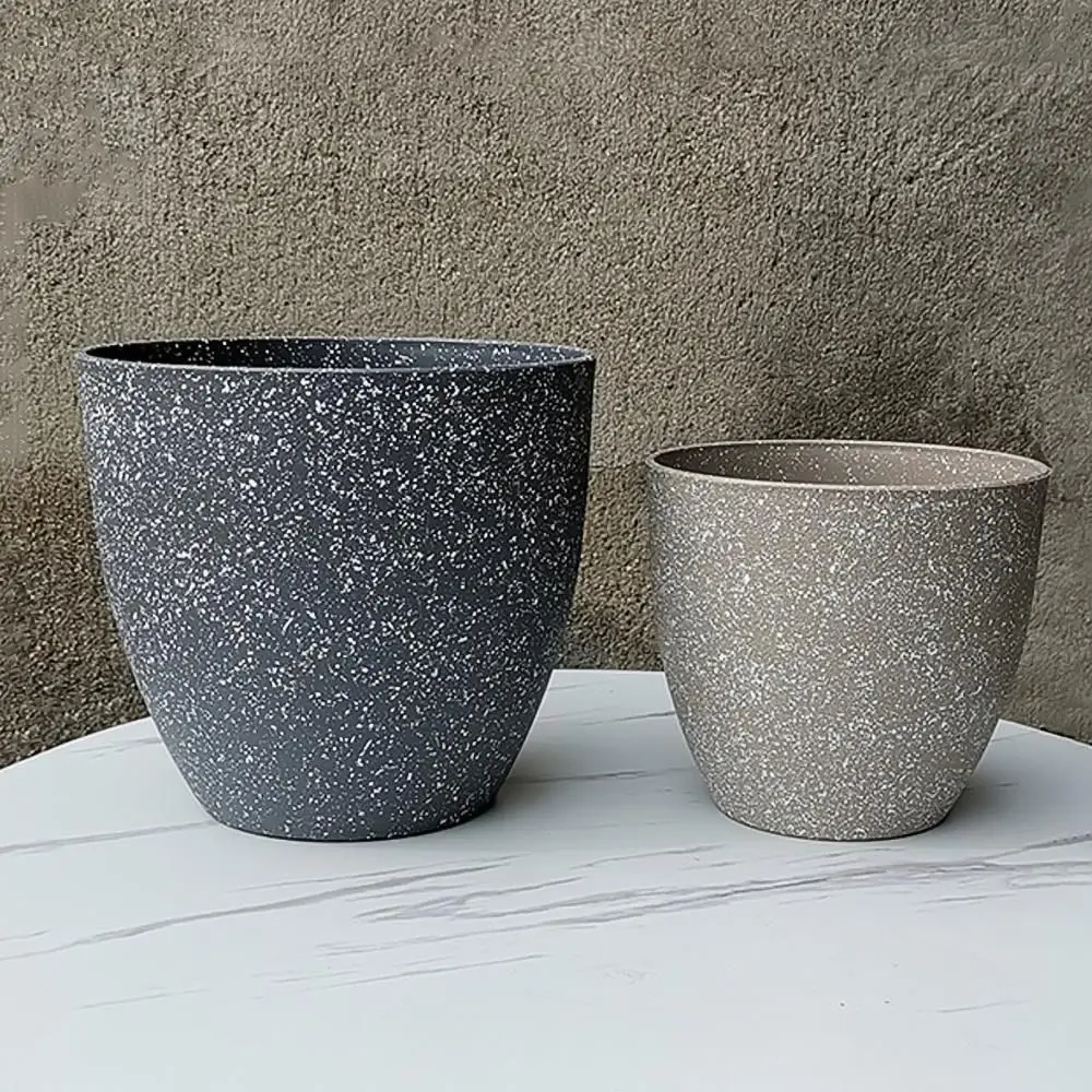 Frosted Imitation Stone Flower Pots Gardening Flowers Green Plant Pots European Style Thickened and Durable Plastic Flower Pots