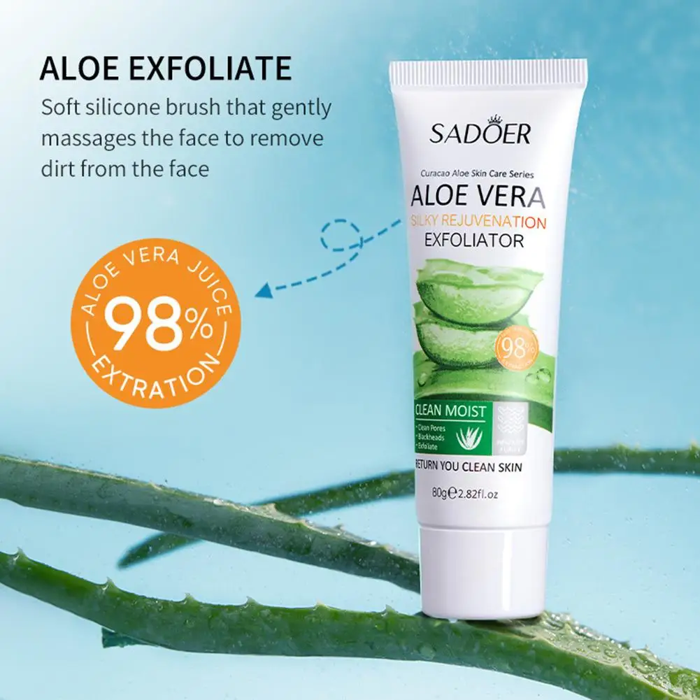 Face Exfoliating Gel Aloe Vera Facial Exfoliating Scrub Cleanses Remove Blackhead Moisturizing Shrink Pores Skin Care 30g-100g