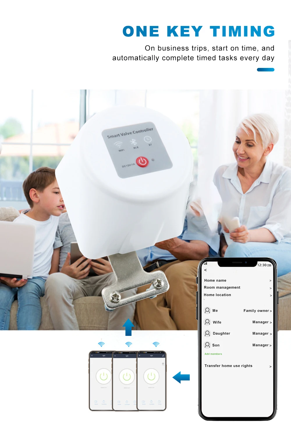 Zigbee Smart Gas Valve WIFI Garden Water Shut Off Timer Irrigation Controller with Alexa Google Assistant for TUYA app