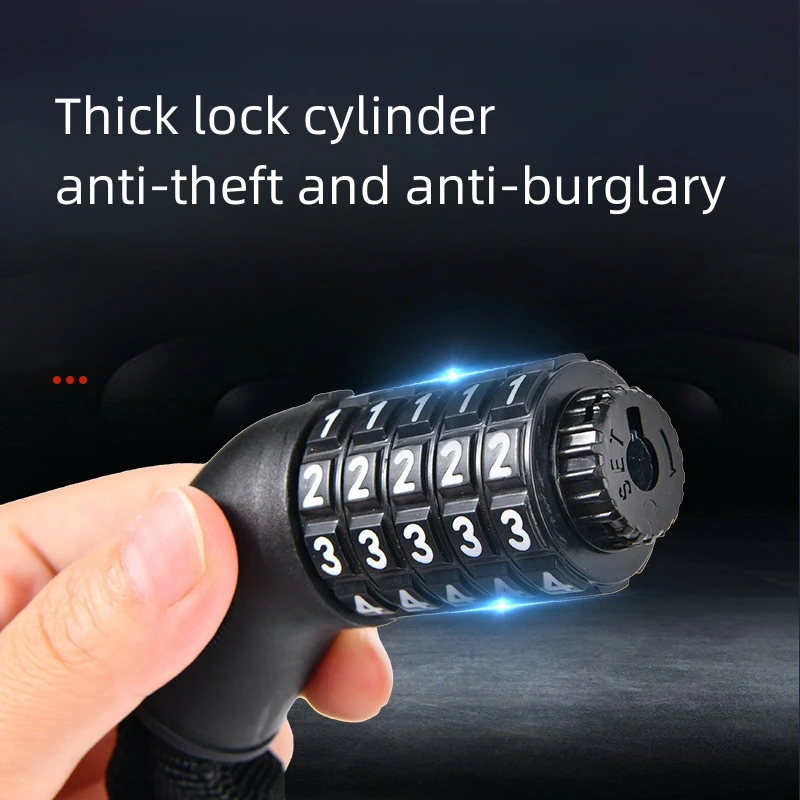 Motorcycle Electric Car Combination Lock Chain Lock Bicycle Anti-Theft Lock Portable Chain Lock Mountain Bike Bicycle Locks