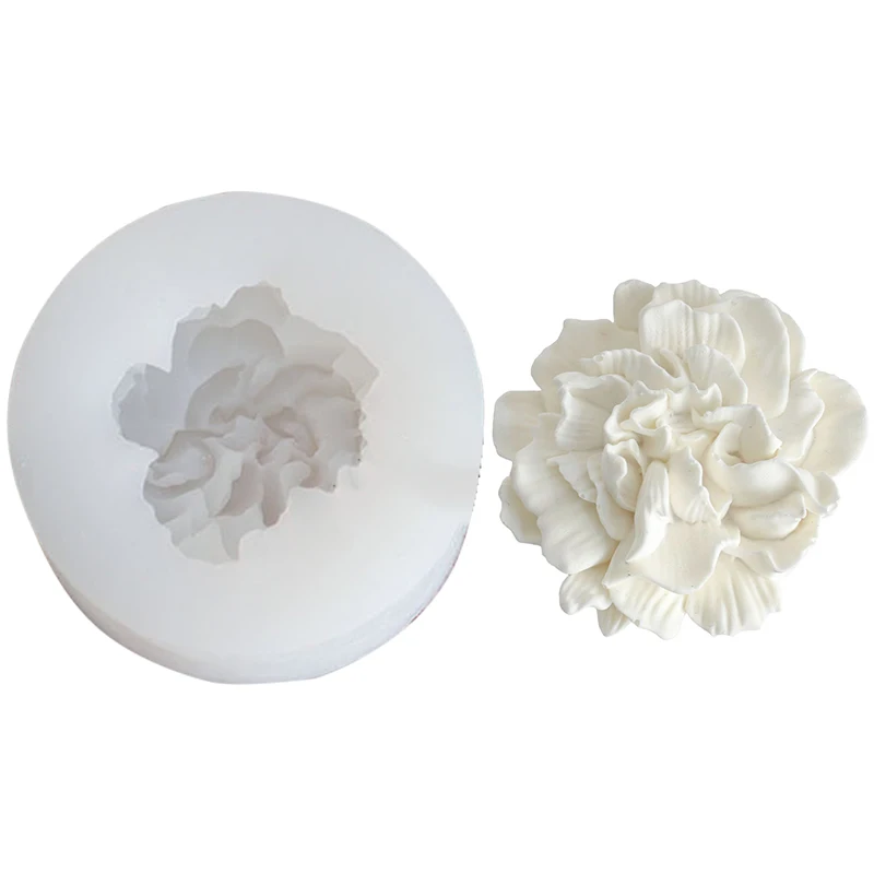 Carnation Flower Aromatherapy Gypsum DIY Candle Expansion Stone Handmade Soap Decoration Silicone Mold
