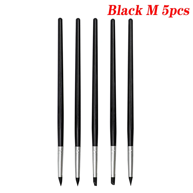 5Pcs Dental Resin Silicone Shaping Pen Brush Art Brush Dentistry Composite Cement Porcelain Teeth Shaping DIY Drawing Tool
