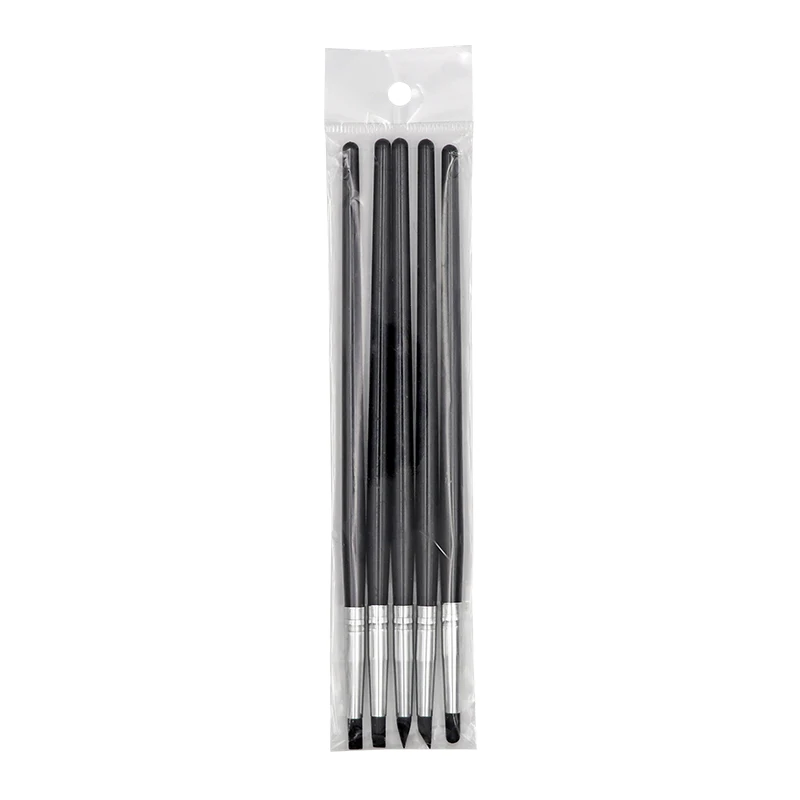 5Pcs Dental Resin Silicone Shaping Pen Brush Art Brush Dentistry Composite Cement Porcelain Teeth Shaping DIY Drawing Tool