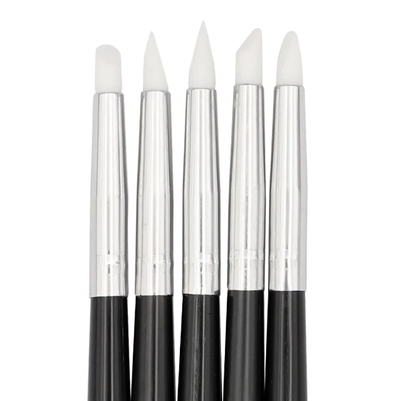 5Pcs Dental Resin Silicone Shaping Pen Brush Art Brush Dentistry Composite Cement Porcelain Teeth Shaping DIY Drawing Tool