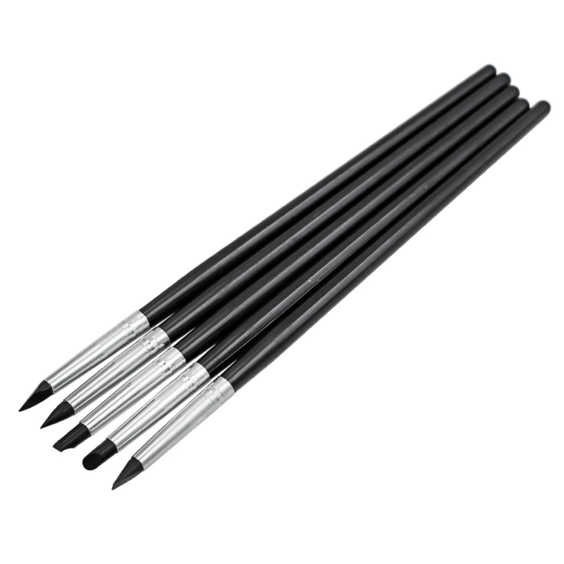 5Pcs Dental Resin Silicone Shaping Pen Brush Art Brush Dentistry Composite Cement Porcelain Teeth Shaping DIY Drawing Tool