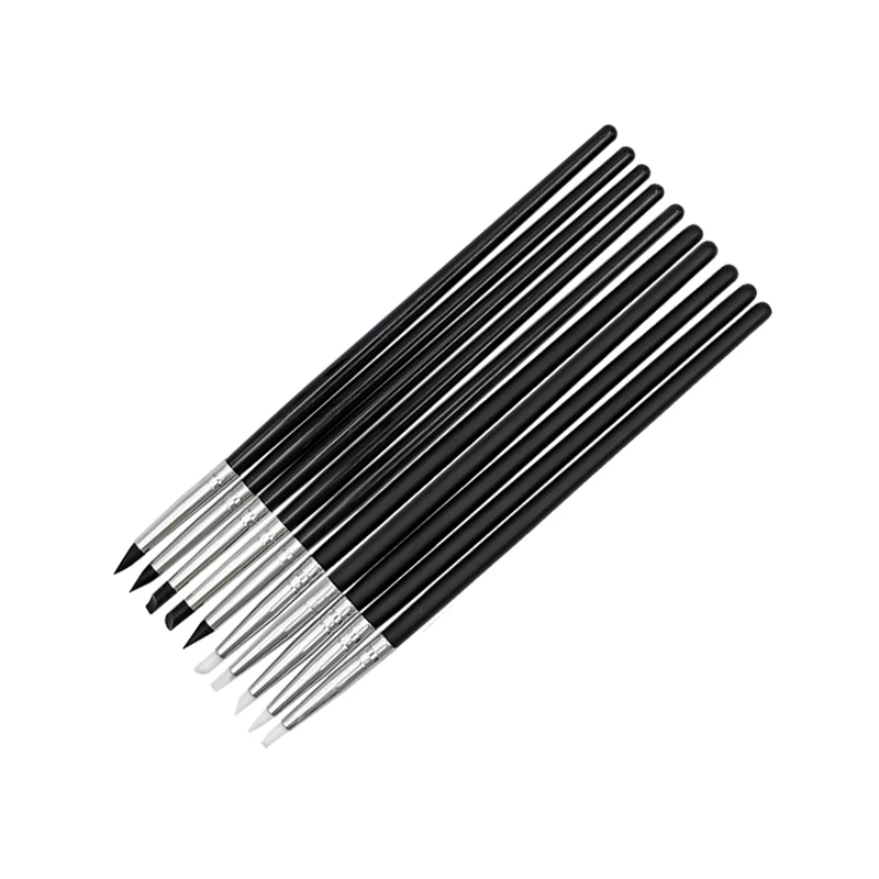 5Pcs Dental Resin Silicone Shaping Pen Brush Art Brush Dentistry Composite Cement Porcelain Teeth Shaping DIY Drawing Tool