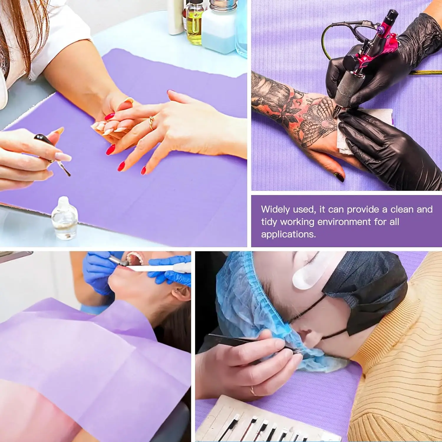 10/25/50/125PCS Disposable Tattoo Clean Pad Tattoo Bibs Table Covers Clean Patient Dental Napkins Tattoo Accessories