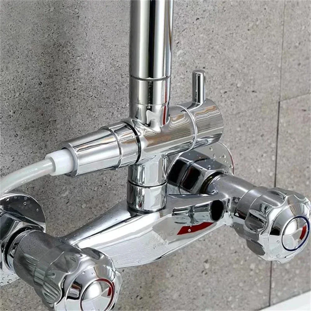 Brass 3-way G1/2 Shower Diverter Valve Water Separator Shower Tee Adapter Adjustable Faucet Switcher Bathroom Replacement Part