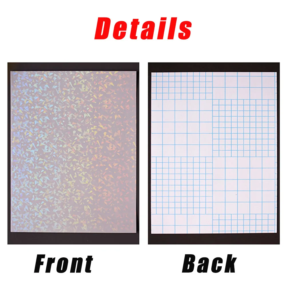 Holographic Glitter Laser Self Adhesive Waterproof Vinyl Stickers A4 Size Overlay Photos Windows Laptops Decorations 10pcs Sets