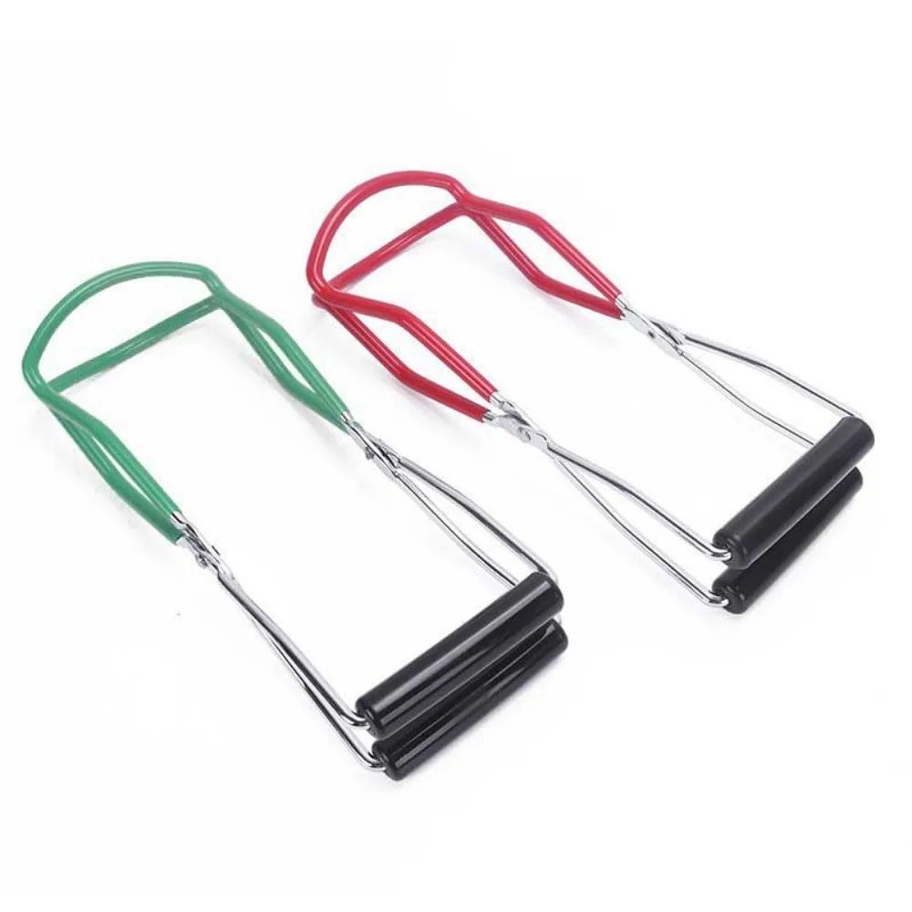 Stainless Steel Canning Jar Lifter KitchenTool with Grip Handle Anti-Clip Can Tong Clip Heat Resistance Jar Glass Lifter
