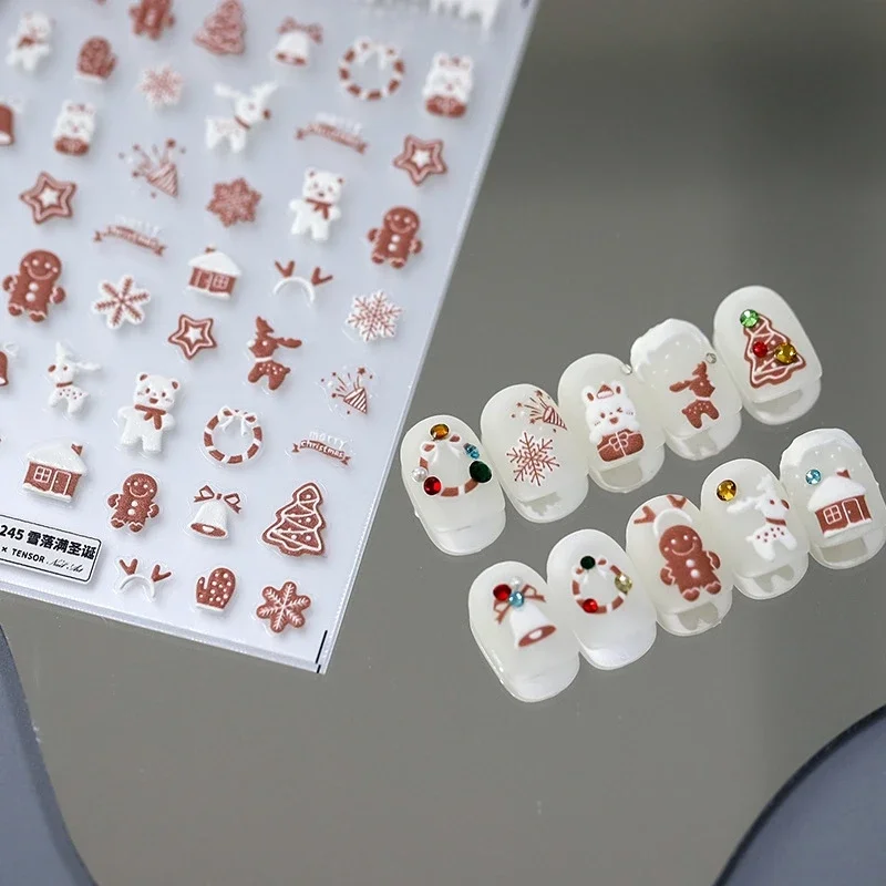 1pcs 5D Kawaii Jelly Strawberry Nail Art Stickers Fashion Cartoon Fruit Nail Transfer Slider Decals DIY Decorations Accessories
