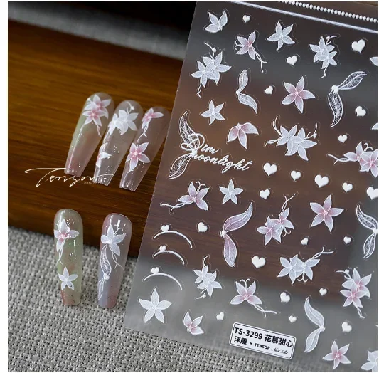 1pcs 5D Kawaii Jelly Strawberry Nail Art Stickers Fashion Cartoon Fruit Nail Transfer Slider Decals DIY Decorations Accessories