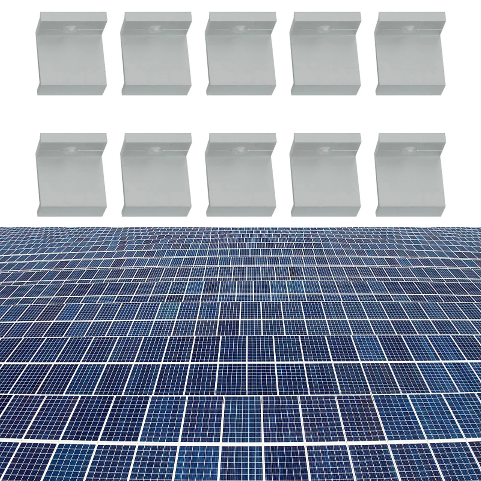 10Pcs Solar Photovoltaic Mounting PV End Clamps 30-45mm Clamps For Solar Module Solar Panel Racking Mounts Accessories