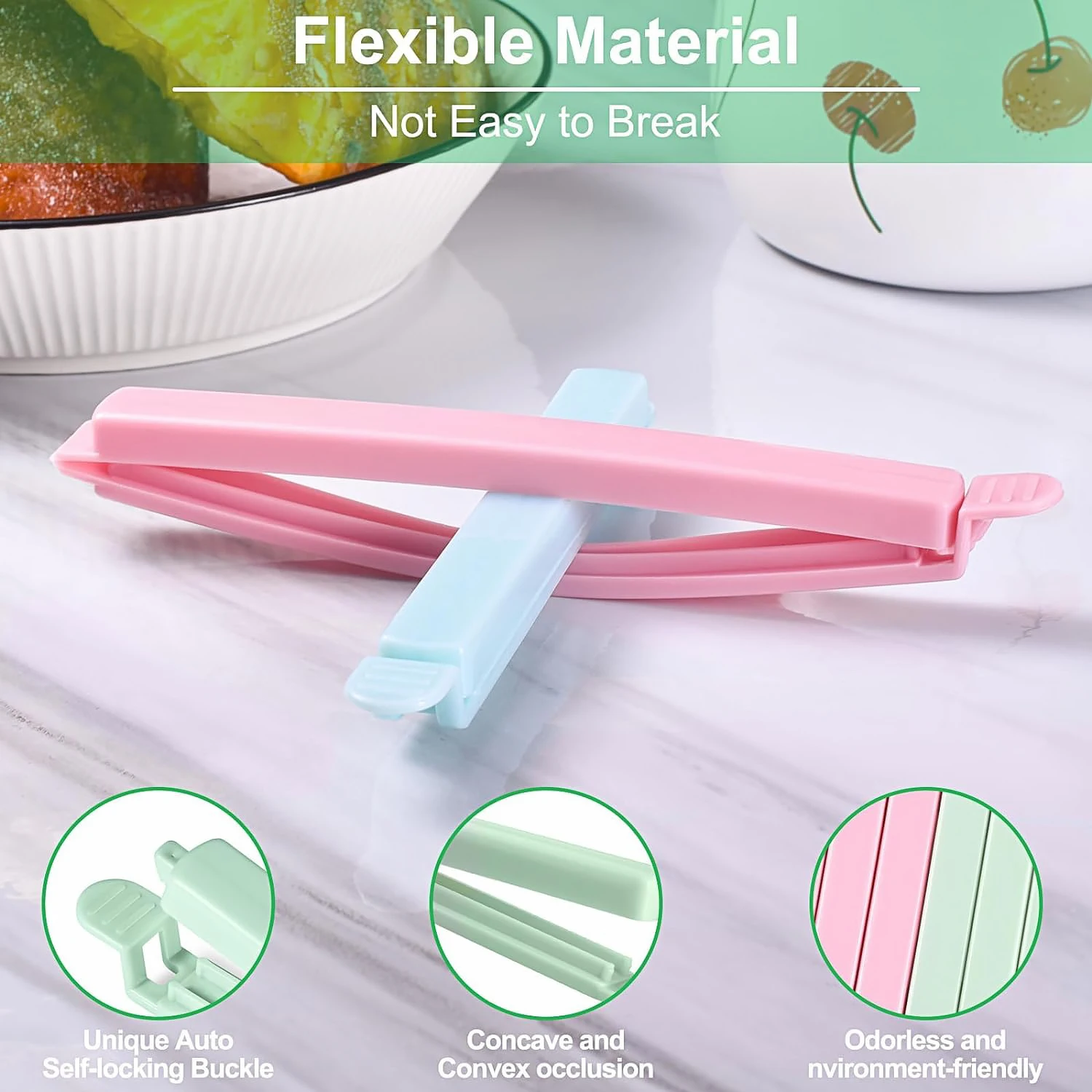 5/10/20Pcs Portable Kitchen Storage Food Snack Seal Sealing Bag Clips Sealer Clamp Plastic Tool Kitchen Accessories