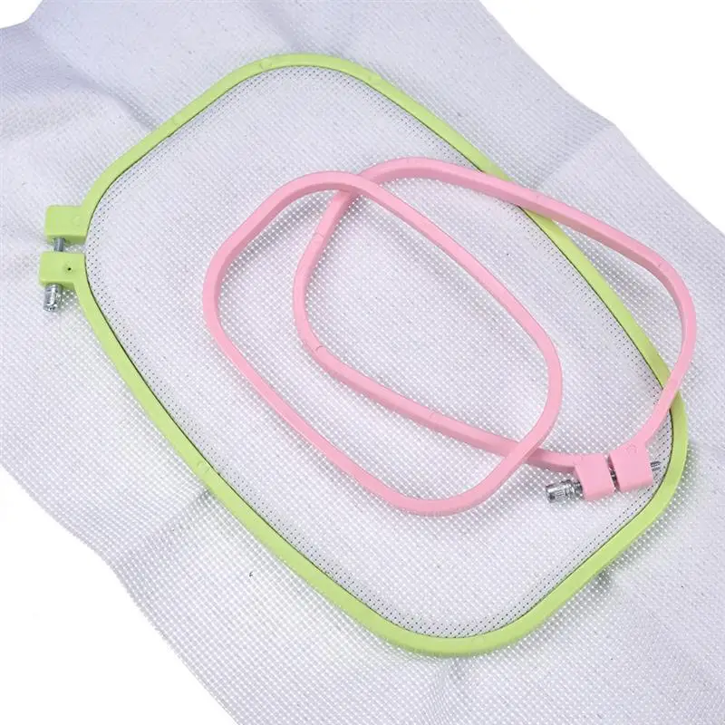 Plastic DIY Embroidery Hoops Square Shape Cross Stitch Hoops Frame Ring Household Craft Embroidery Set Sewing Accessories 5 Size