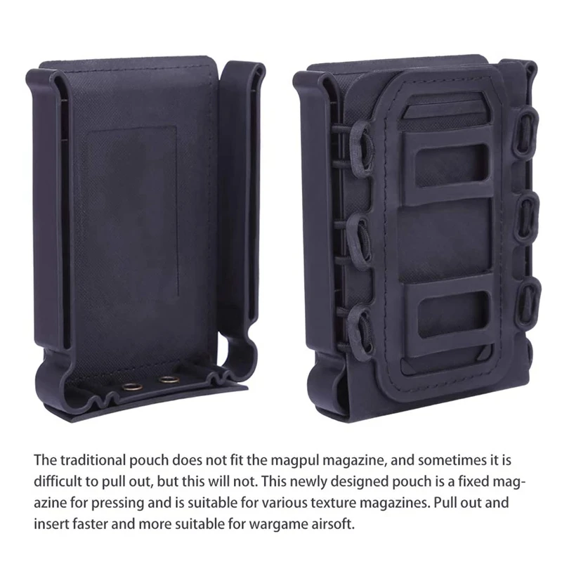 Tactical Magazine Pouch Molle for Ar15 M4 5.56 7.62 9mm Scorpion Fast Mag Quick Release Mag TPR Holster Adjustable Case Box