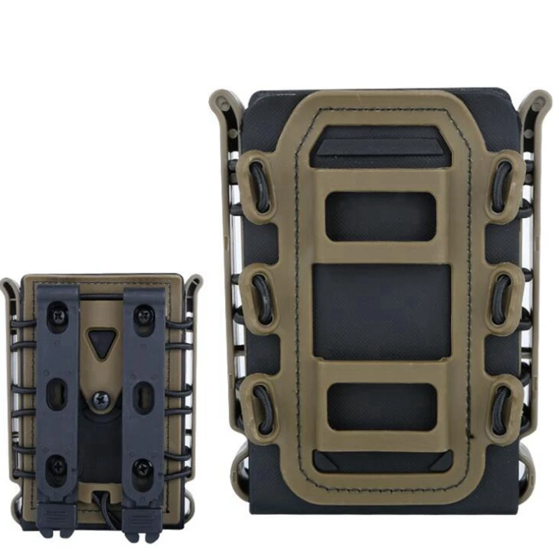 Tactical Magazine Pouch Molle for Ar15 M4 5.56 7.62 9mm Scorpion Fast Mag Quick Release Mag TPR Holster Adjustable Case Box