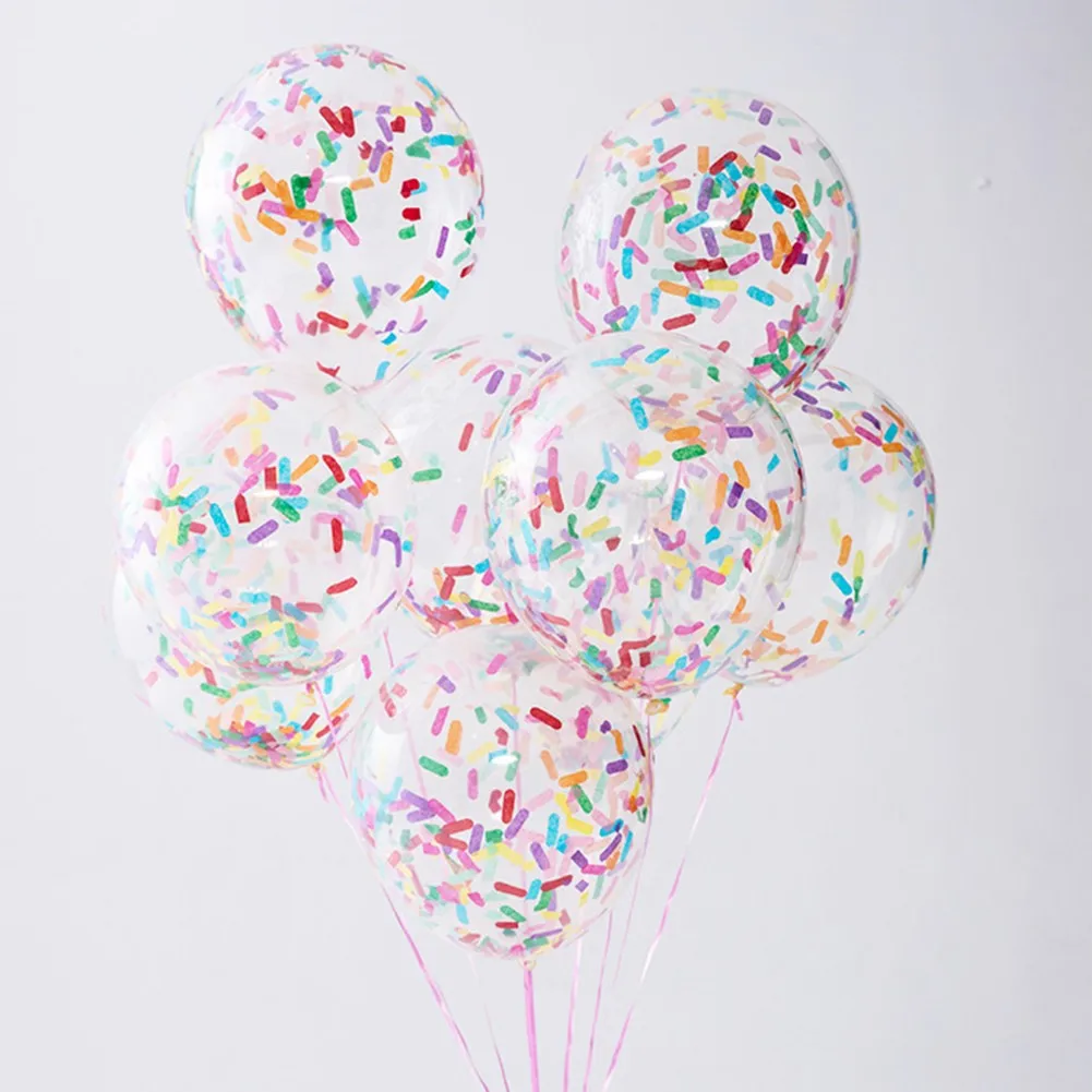 10pcs Ice Cream Balloons Birthday Wedding Party Decoration Long Strips Paper Confetti Latex Ballons Baby Shower Sprinkles