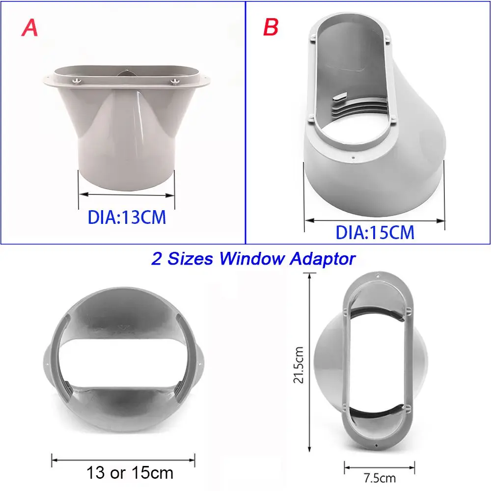 2/3PCS Portable Air Conditioner Window Kit Slide Plate Adjustable Adaptor Wind Shield Exhaust Hose Tube Connector Accessories