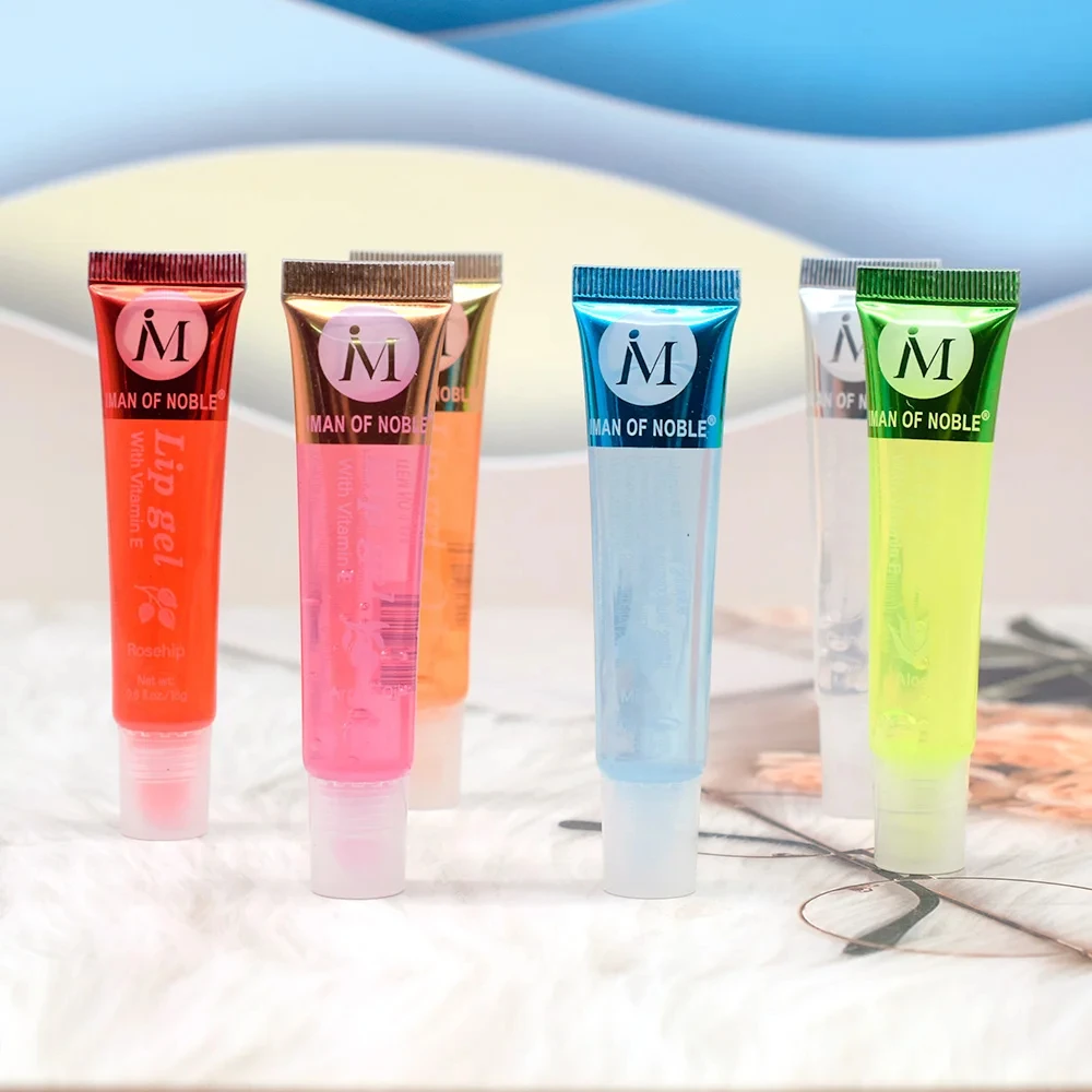 6Pcs Fruit Flavor Glossy Lip Oil Set Clear Hydrating Moisturizing Lip Gloss Women Lips Makeup Wholesale