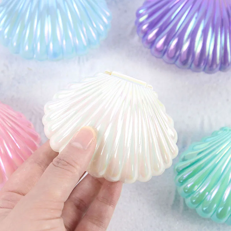 5/10pcs Colorful Shell Candy Boxes Mermaid Birthday Party Biscuit Gift Packaging Jewelry Storage Box Baby Shower Wedding Decor
