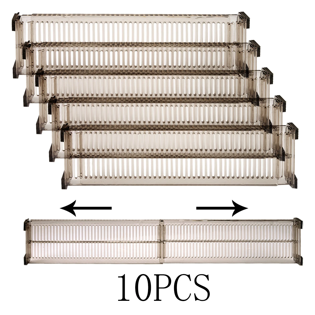 10Pcs, Plastic Drawer Divider 5Sets, Home Drawer Storage Dividers, Drawer Dividers for Storage and Organization, Free Combination