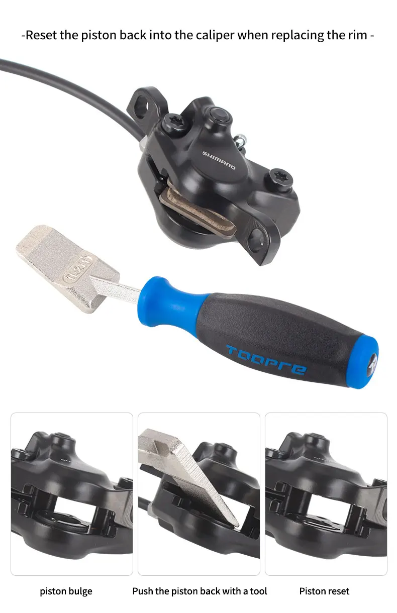 TOOPRE Bicycle Disc Brake Piston Pusher Bicycle Repair Bike Shop Tools Hydraulic Disc Brake Caliper Adjustment Tool
