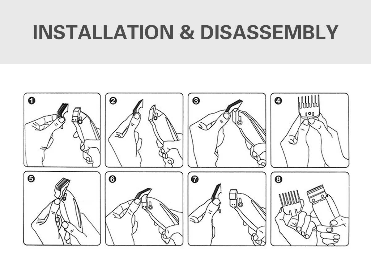 10Pcs Hair Clipper Guards Barber Accessories Professional Trimmer Attachment Limit Combs Replacement Guards Set