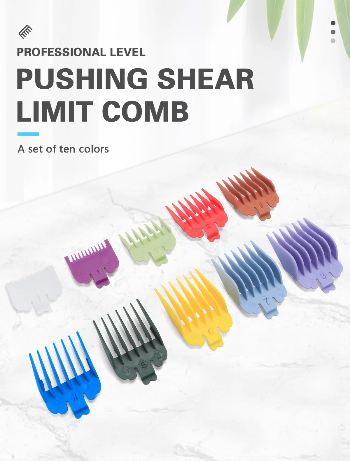 10Pcs Hair Clipper Guards Barber Accessories Professional Trimmer Attachment Limit Combs Replacement Guards Set