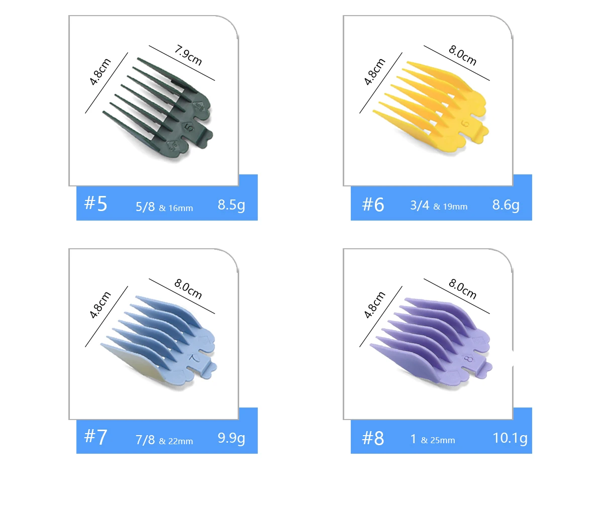 10Pcs Hair Clipper Guards Barber Accessories Professional Trimmer Attachment Limit Combs Replacement Guards Set