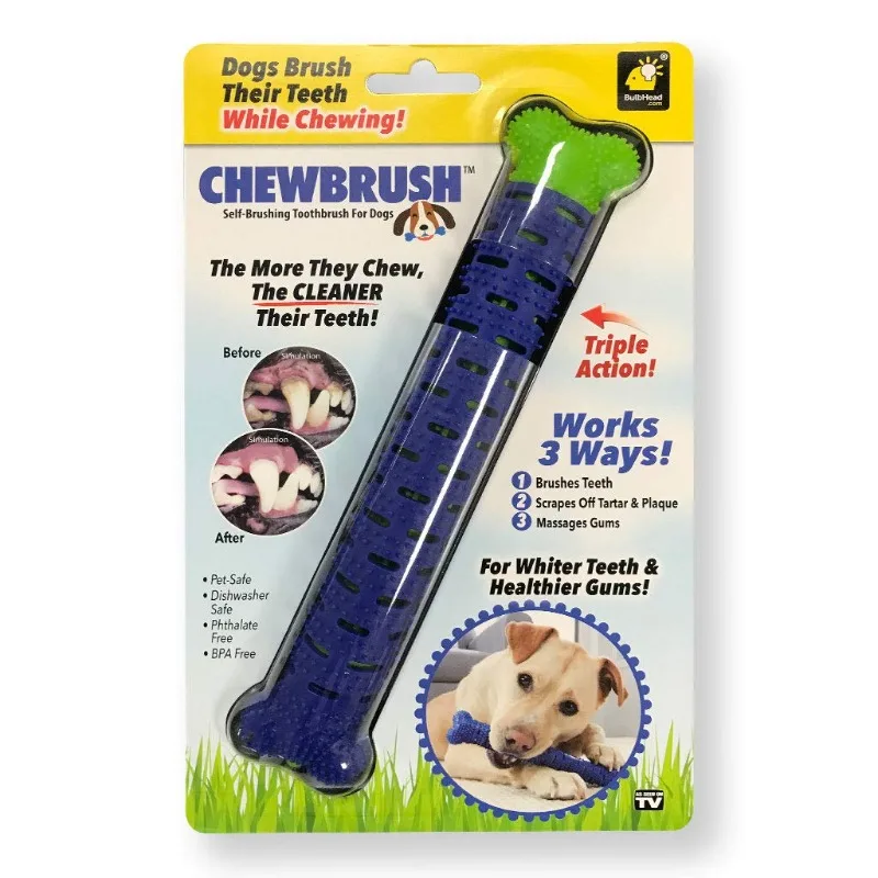 Dog Grinding Tooth Rod Cleaning Massager Dog Chewing Toys Rubber Toothbrush  Pet Teeth Cleaning Toy Biting Force Pet Accessory