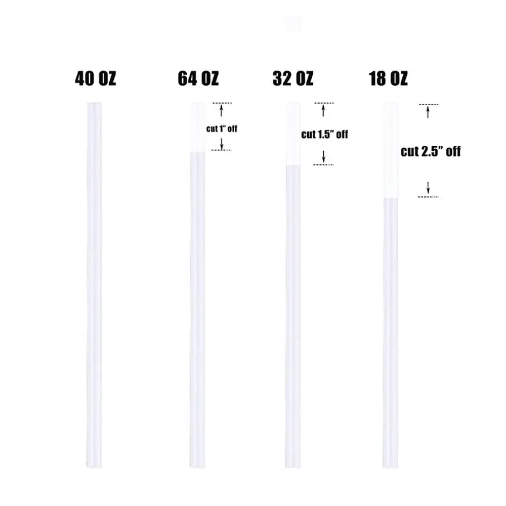 9mm Straight Cup Drinking Straws Vacuum Tumbler Themos Cup Bottle Replacement Straw with Brush Suitable for Stanley 18-40oz