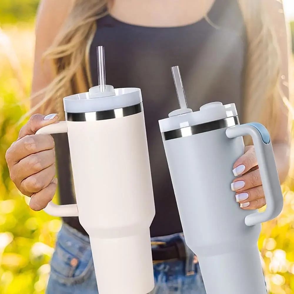 9mm Straight Cup Drinking Straws Vacuum Tumbler Themos Cup Bottle Replacement Straw with Brush Suitable for Stanley 18-40oz