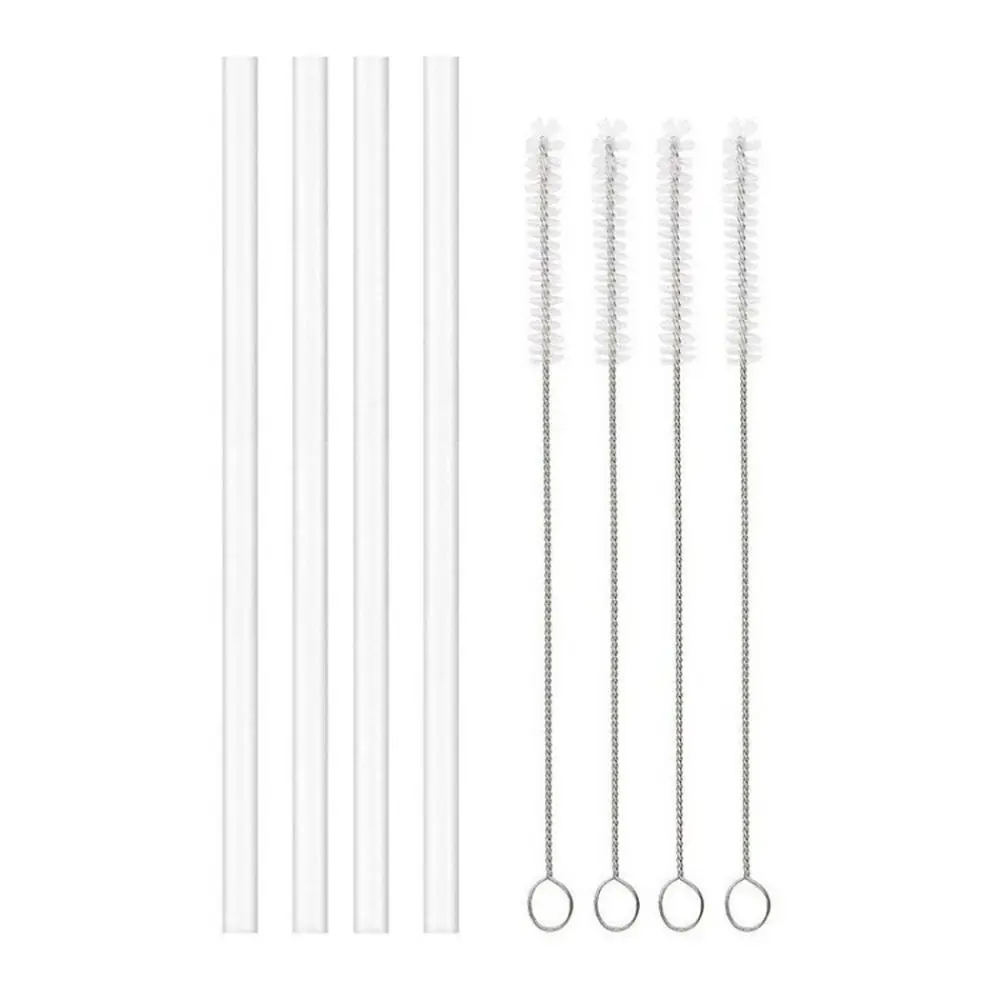 9mm Straight Cup Drinking Straws Vacuum Tumbler Themos Cup Bottle Replacement Straw with Brush Suitable for Stanley 18-40oz