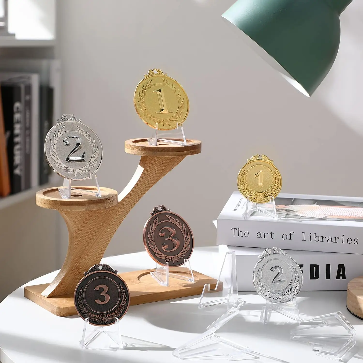 Card Display Stand Card Stand Clear Acrylic Coin Display Easel Holder Baseball Sports Card Stand Trading Graded Card Easel Stand