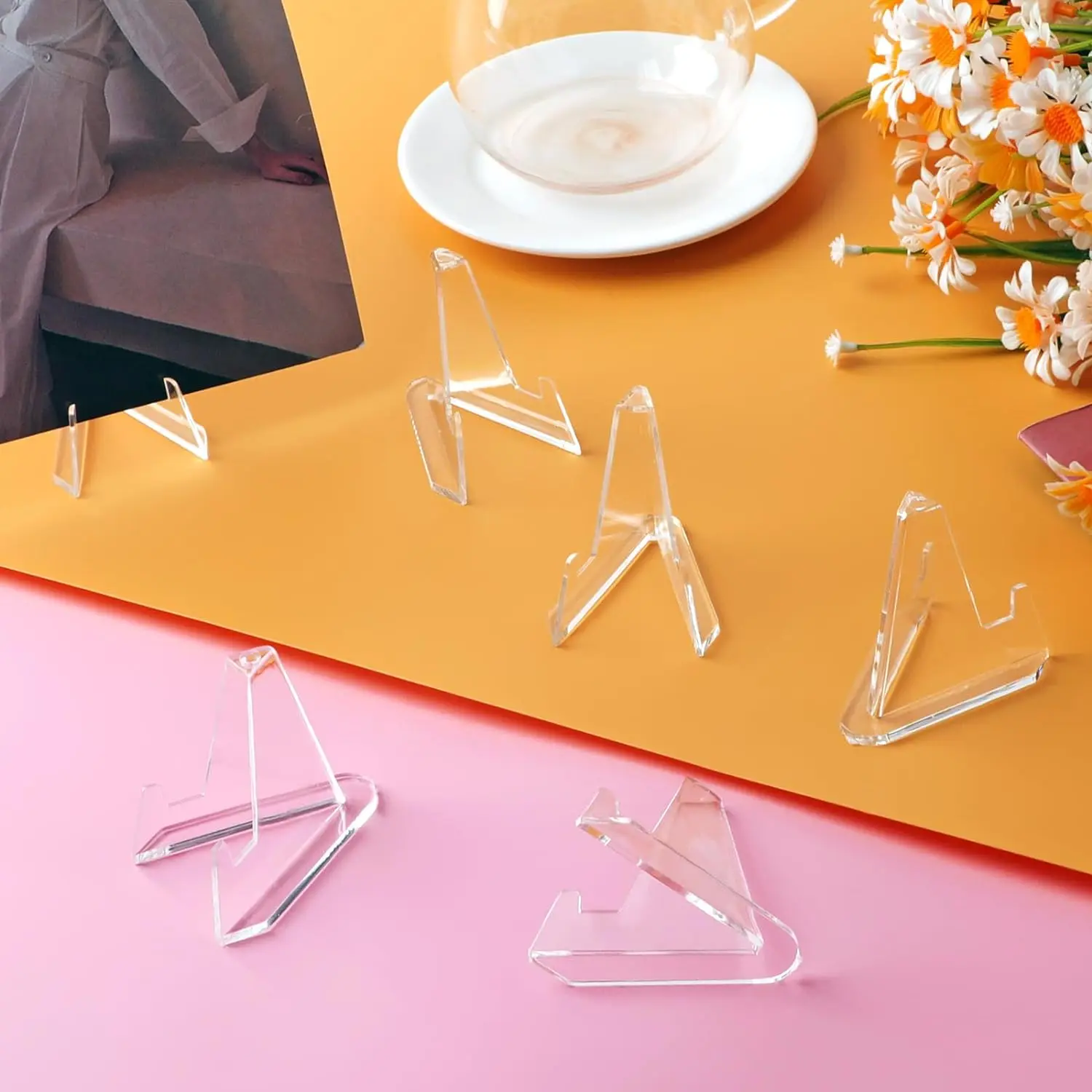 Card Display Stand Card Stand Clear Acrylic Coin Display Easel Holder Baseball Sports Card Stand Trading Graded Card Easel Stand