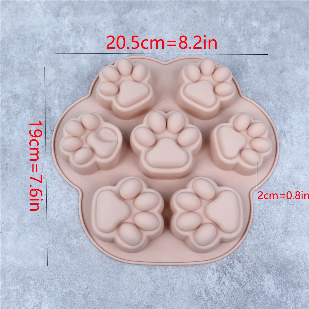 Paw Print Silicone Mold Dog Cat Animal Paw Mould For Candy Fondant Chocolate Jelly Pudding Soap Ice Cube Tray Dog Cat Treats